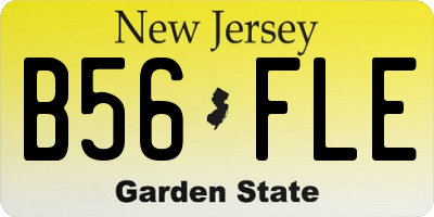 NJ license plate B56FLE