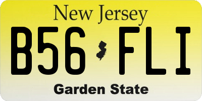 NJ license plate B56FLI