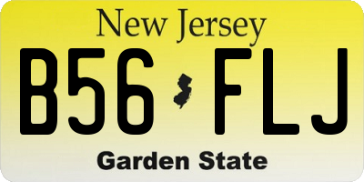 NJ license plate B56FLJ