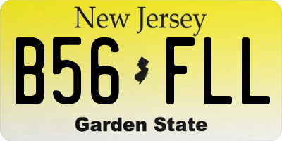 NJ license plate B56FLL