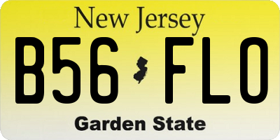 NJ license plate B56FLO