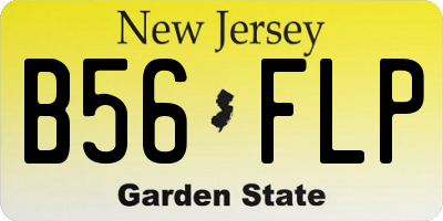 NJ license plate B56FLP