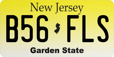NJ license plate B56FLS