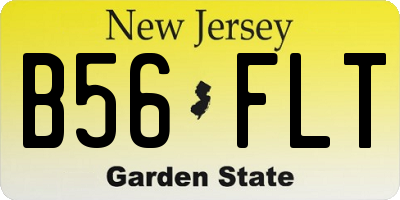 NJ license plate B56FLT