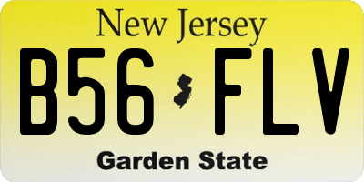 NJ license plate B56FLV