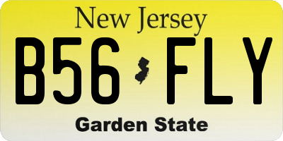 NJ license plate B56FLY