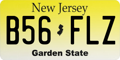 NJ license plate B56FLZ