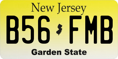 NJ license plate B56FMB