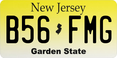 NJ license plate B56FMG