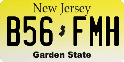 NJ license plate B56FMH