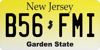 NJ license plate B56FMI