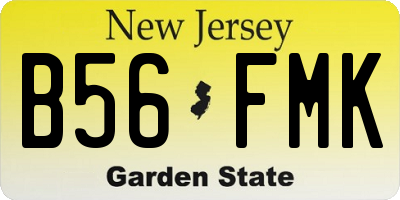 NJ license plate B56FMK
