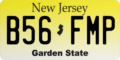 NJ license plate B56FMP