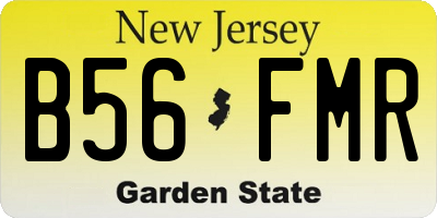 NJ license plate B56FMR
