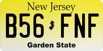 NJ license plate B56FNF