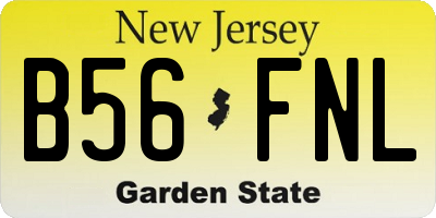 NJ license plate B56FNL