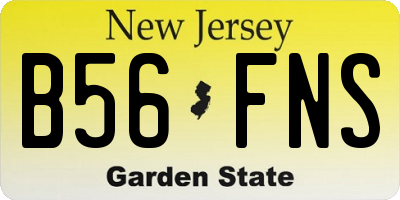 NJ license plate B56FNS