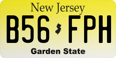 NJ license plate B56FPH