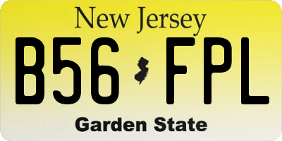 NJ license plate B56FPL