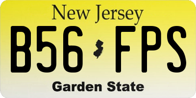 NJ license plate B56FPS