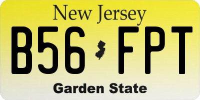 NJ license plate B56FPT