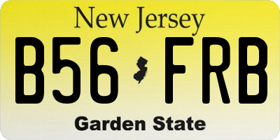 NJ license plate B56FRB