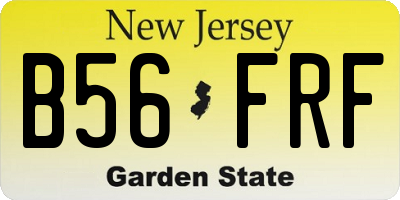 NJ license plate B56FRF