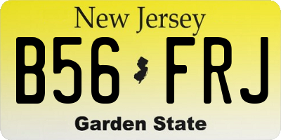 NJ license plate B56FRJ