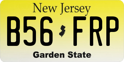NJ license plate B56FRP