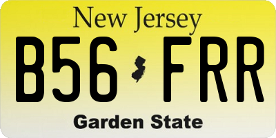 NJ license plate B56FRR