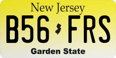 NJ license plate B56FRS