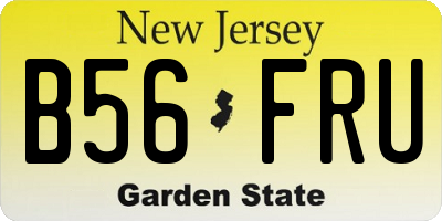 NJ license plate B56FRU