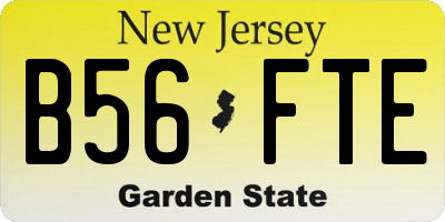 NJ license plate B56FTE