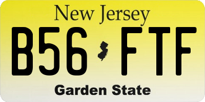 NJ license plate B56FTF