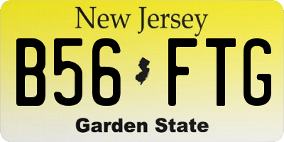 NJ license plate B56FTG