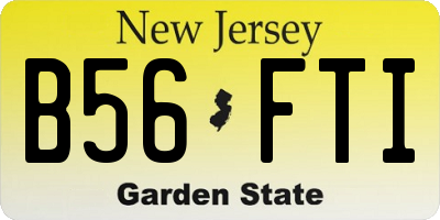 NJ license plate B56FTI