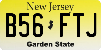 NJ license plate B56FTJ