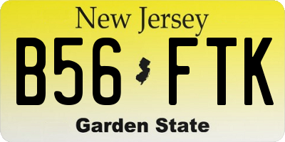 NJ license plate B56FTK