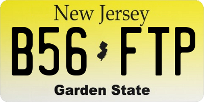 NJ license plate B56FTP
