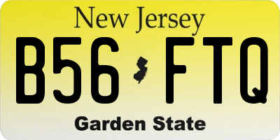 NJ license plate B56FTQ