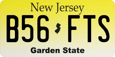 NJ license plate B56FTS