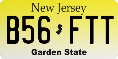 NJ license plate B56FTT