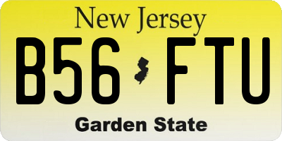 NJ license plate B56FTU
