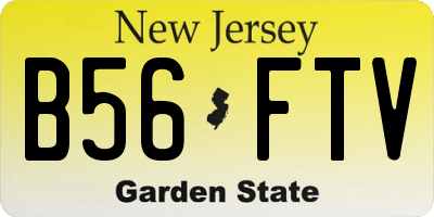 NJ license plate B56FTV