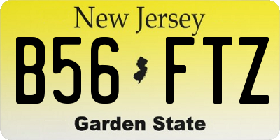 NJ license plate B56FTZ