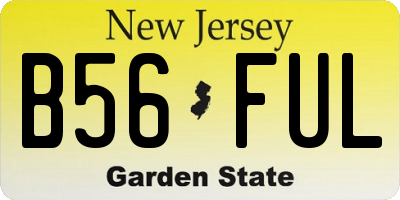 NJ license plate B56FUL