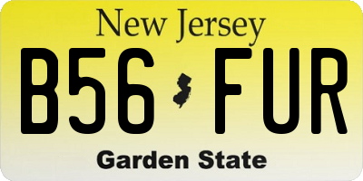 NJ license plate B56FUR