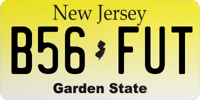 NJ license plate B56FUT