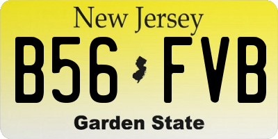 NJ license plate B56FVB