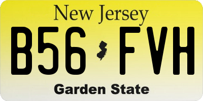 NJ license plate B56FVH